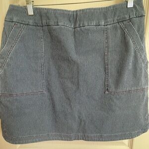Tribal | Pinstripe| Mini Skirt | Biker Shorts| Sz Large | Contrast Detail | NWOT